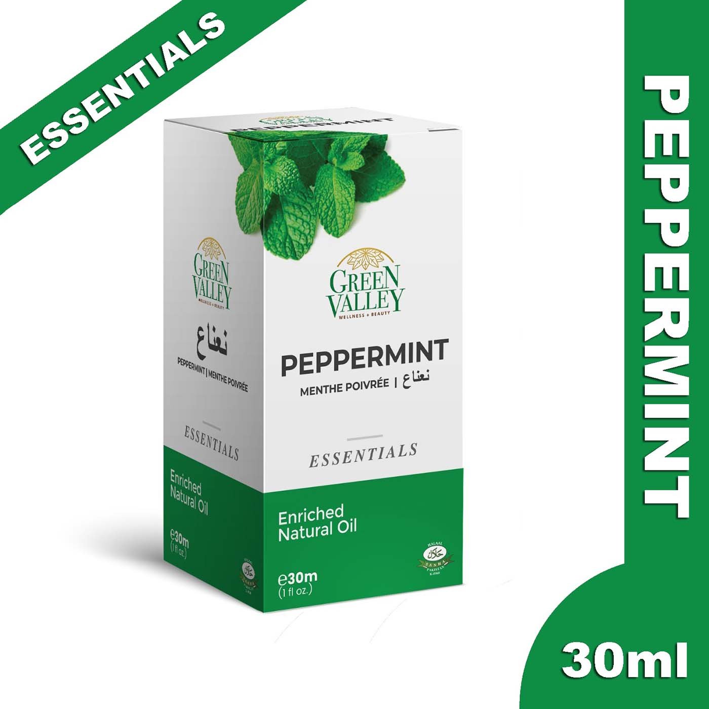 Green Valley Peppermint Enriched Oil 30ml - Afri Cosmetics